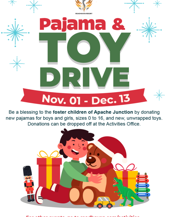 Pajama and Toy Drive flyer